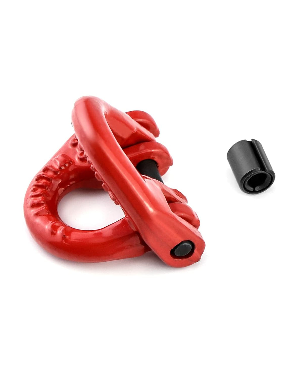 QWORK G80 Alloy Steel Hammerlock Coupling Link Connecting Link, 1/4", Red Painted, 2645 lbs Working Load Limit, 2 Pack
