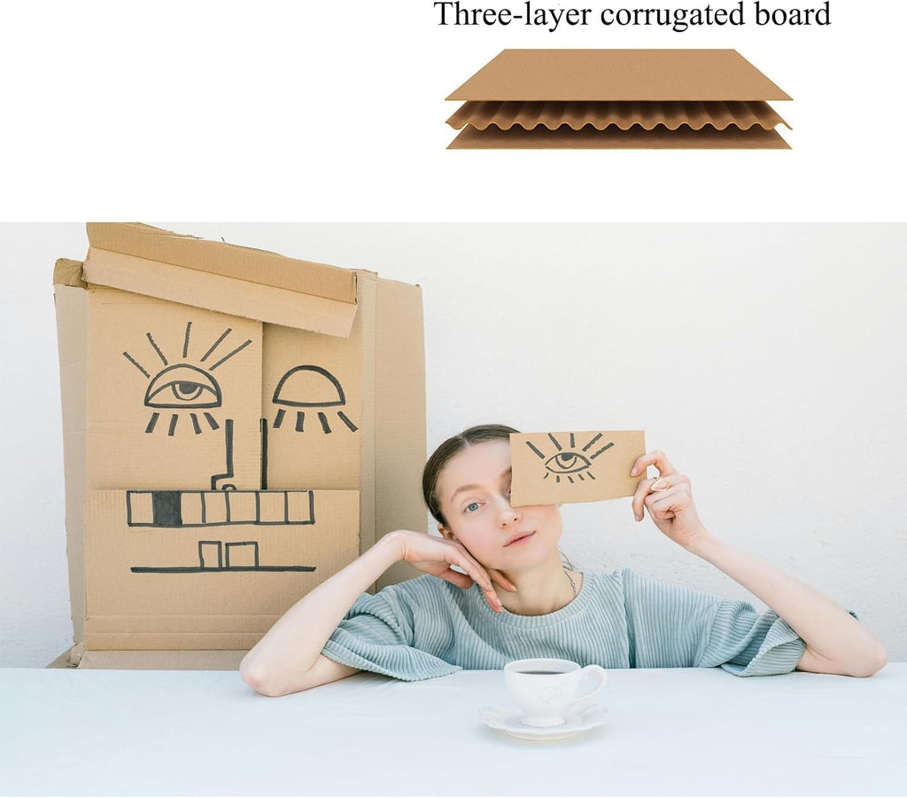 Corrugated Cardboard Sheets,24 x 36 x 1/8 inch, Flat Cardbords,12 Pack