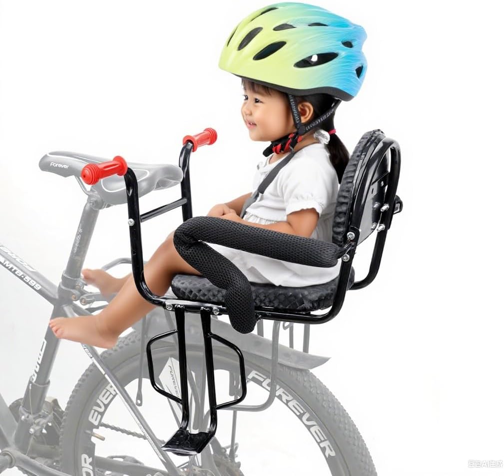 Rear Child Bike Seat, Kids Bike Seat for Adult Bike, Rear Frame Mount Baby Bike Seat Fits All Rear Frames, Safety