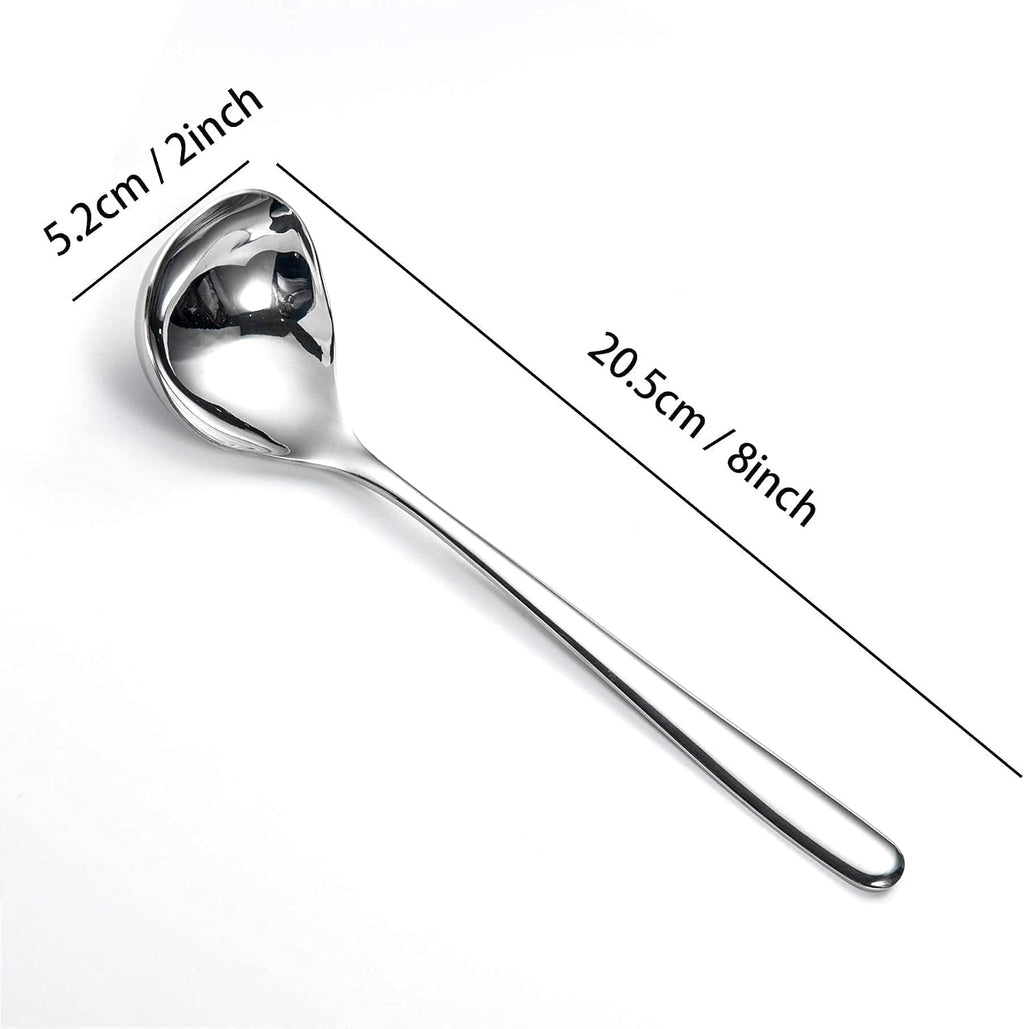 8-Inch Gravy Ladle SUS304 Stainless Steel Serving Ladle, Set of 4