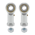 MDEOOSKY 2 PCS PHS12 Rod End Bearing with Jam Nuts, 12mm Bore M12x1.75mm Right Hand Thread Joint for Hydraulic Cylinders, CNC Equipment, and Machinery