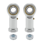 MDEOOSKY 2 PCS PHS12 Rod End Bearing with Jam Nuts, 12mm Bore M12x1.75mm Right Hand Thread Joint for Hydraulic Cylinders, CNC Equipment, and Machinery