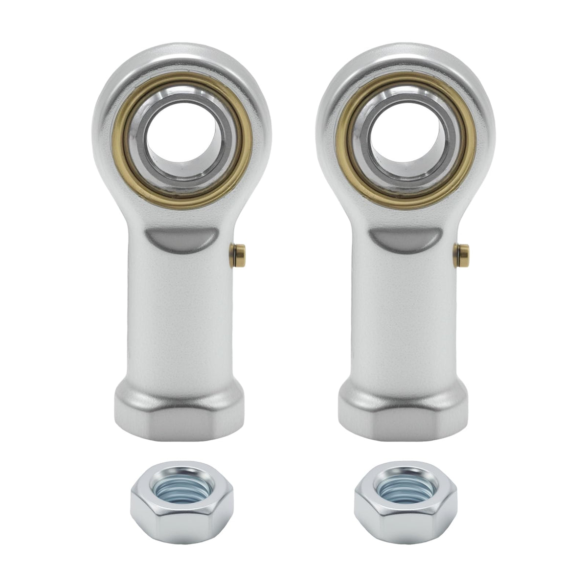 MDEOOSKY 2 PCS PHS12 Rod End Bearing with Jam Nuts, 12mm Bore M12x1.75mm Right Hand Thread Joint for Hydraulic Cylinders, CNC Equipment, and Machinery