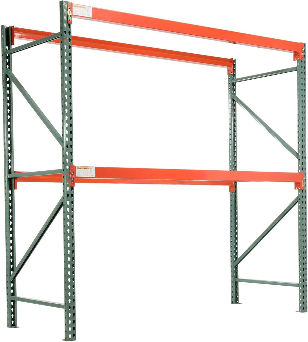 Unslotted Steel Pallet Rack Beam, 108"L x 5-1/2"H, 6420 lb. Cap., 2/Pack