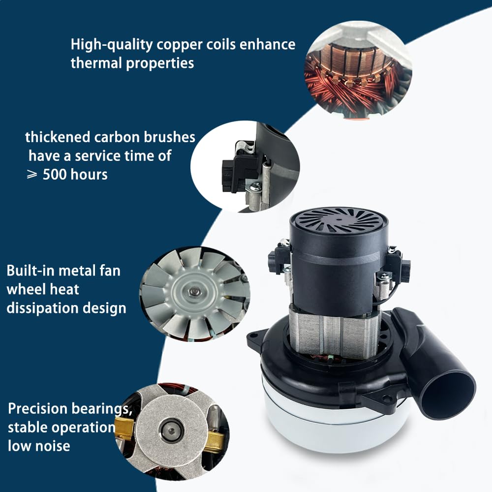Upgraded 116472-13/00 Vacuum Motor, Includes Motor Gasket/2 Additional Pair