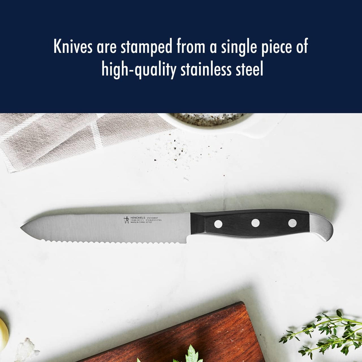 Statement 5-Inch Serrated Utility Knife, German Engineered