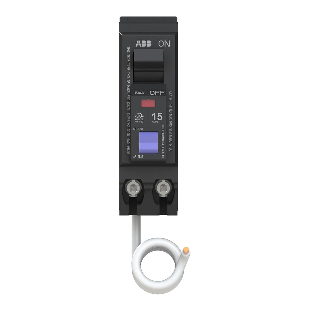 ABB Q-Line THQL1115DF • Dual Function Circuit Breaker • 15 Amp Single Pole