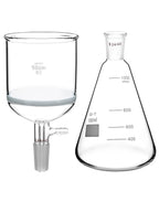 Borosilicate Glass 500ml Buchner Filtering Funnel and 1000 mL Erlenmeyer Flask, with Standard 24/40 Joint