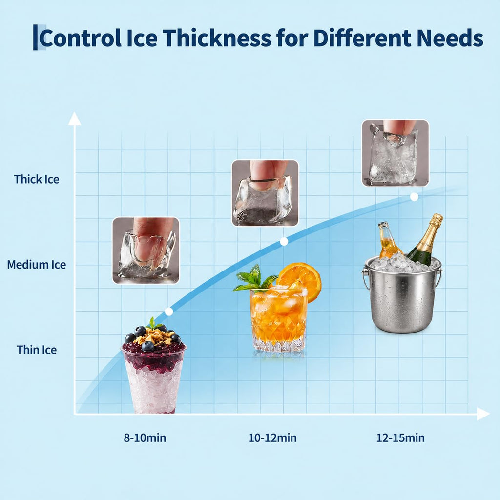 Commercial Ice Maker Machine, 400 Lbs/24H with 250 LBS Ice Bin Storage