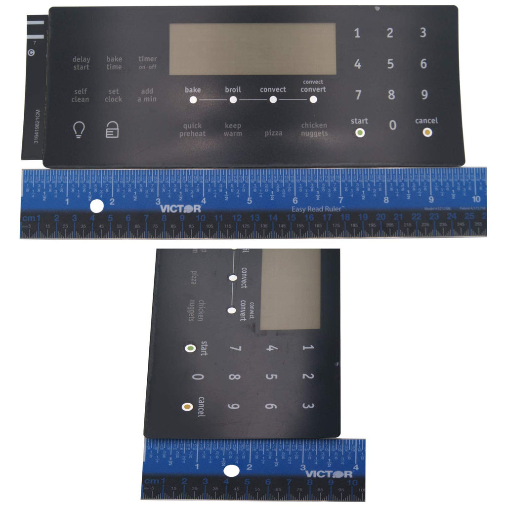Supplying Demand 316419821 1513359 Range Black 28 Button Clock Overlay Replacement Model Specific Not Universal