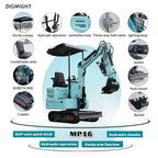 1.4 Ton Mini Excavator - EPA Certified 11.4hp Kubotaengine