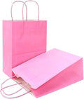 Mini Pink Paper Bags 50 Pack Pink Gift Bags with Handles