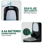 Commercial Automatic Soap Dispenser 34oz Large Capacity Wall-Mounted