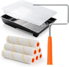 6 Inch Small Microfiber Paint Roller Kit, 9 Pcs