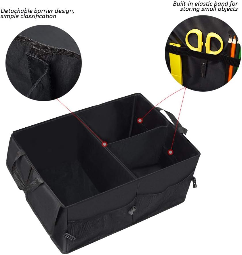 Car Trunk Backseat Organizer for SUV, 8 Pocket Waterproof, Dust-proof, Sturdy Foldable Cargo Net Storage for More