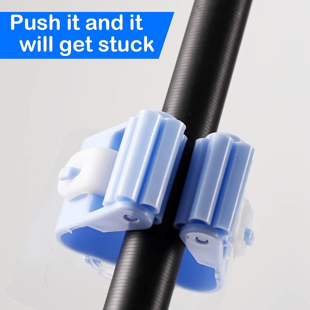 White 6-Pack Fishing Rod Holders for Garage, Wall, Boat, No-Drill Rack | Adhesive rod rack for 0.08"-0.79" fishing