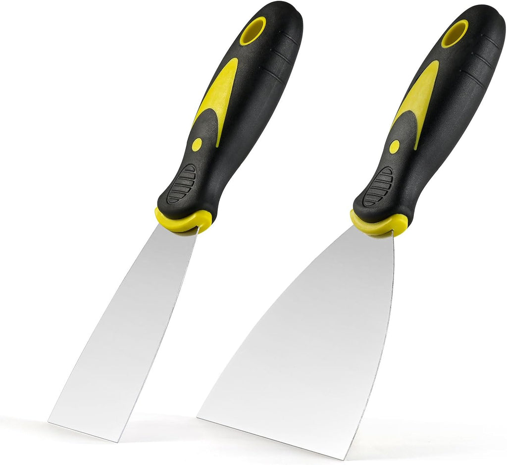 Putty Knife Set, 2" 4" Paint Scraper & Spackle Knife