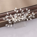 Wedding Hair Comb Pearl Bride Headpieces Rhinestone Bridal Hair Jewelry Side Hair Accessories for Bridesmaids and Brides