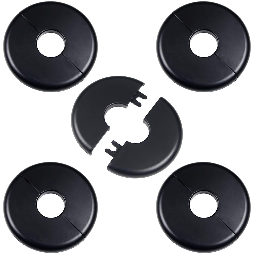 5Pcs Self-Adhesive Split Flange for 1" Pipe, ABS Round Escutcheon Plate