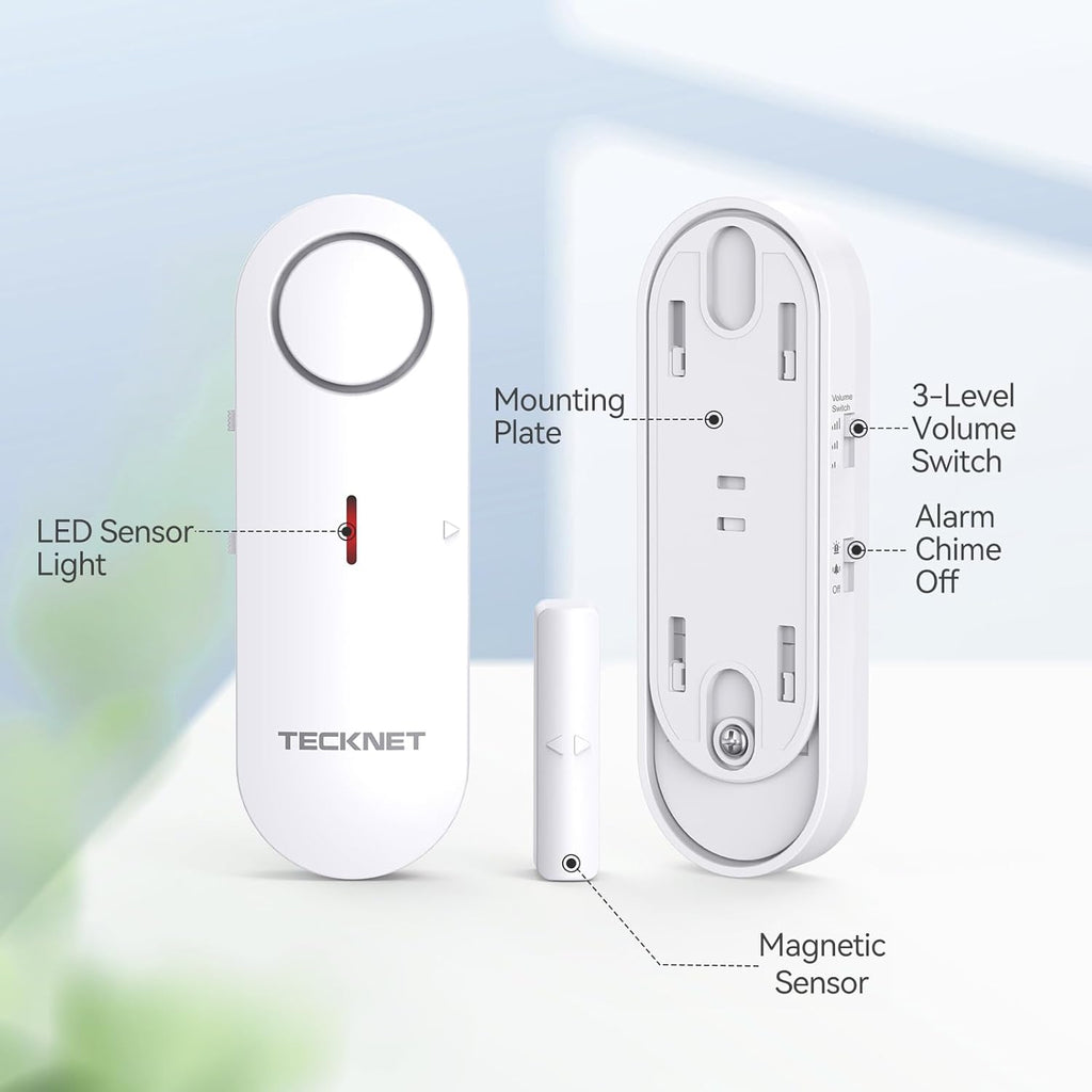 Door Alarms for Kids Safety, Window Alarm Pool Alarms Door Alarm for Home Security, 2-in-1 Alarm & Chime, 3-Level
