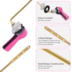Hibbent Universal Metal Front Mount Toilet Handle Replacement Kit, Pink