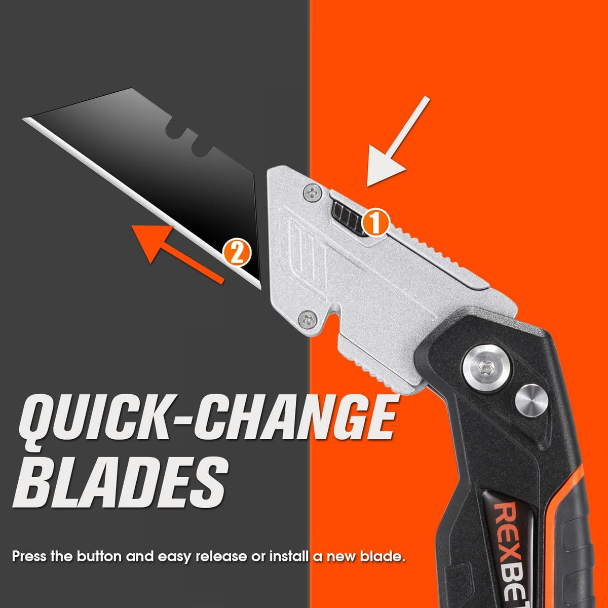 Box Cutter 6-Pack, Utility Knife with Blade Storage, 44 Blades