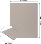50 PCS 80PT Chipboard, 10 x 12.5 inch 2 mm Book Board Grey Binder Board, Backing Scrapbooking Sheets for Book Binding