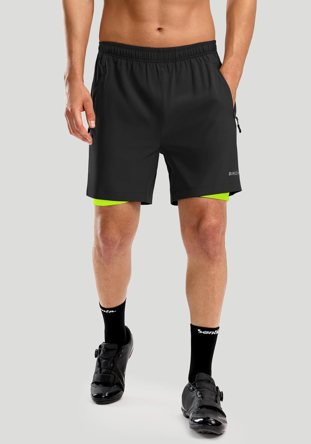 Men's Mountain Bike Shorts 3D Padded Loose-fit Riding Biking Cycling Bicycle Biker Shorts for Men Zipper Pockets