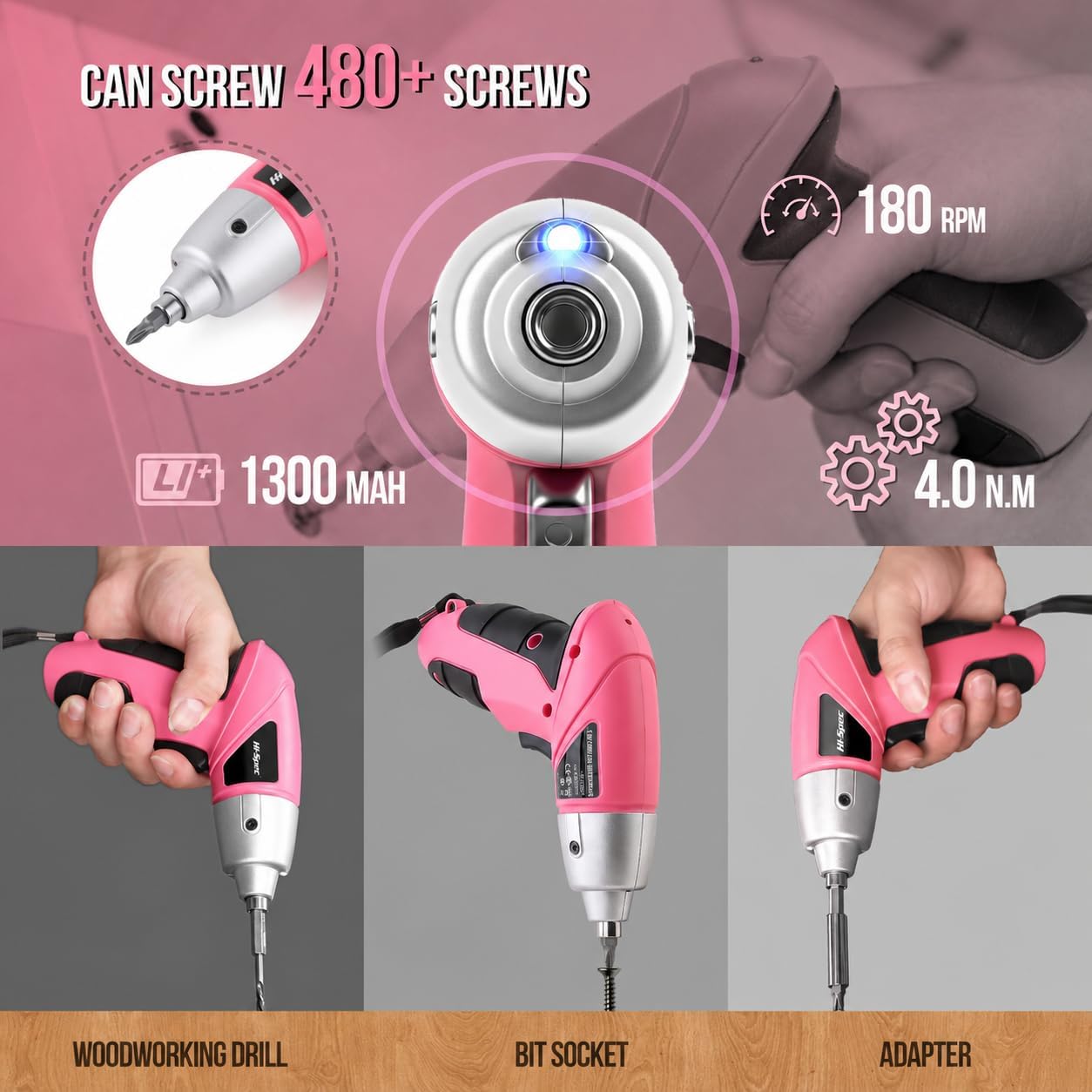 Small Electric Screwdriver, Mini Drill Set, Rechargeable 3.6V Cordless Screwdriver with 26 Driver Bits, Power Tool