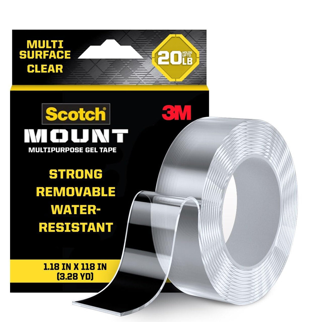 Multi-Purpose Gel Mounting Tape, Clear, 1 Roll