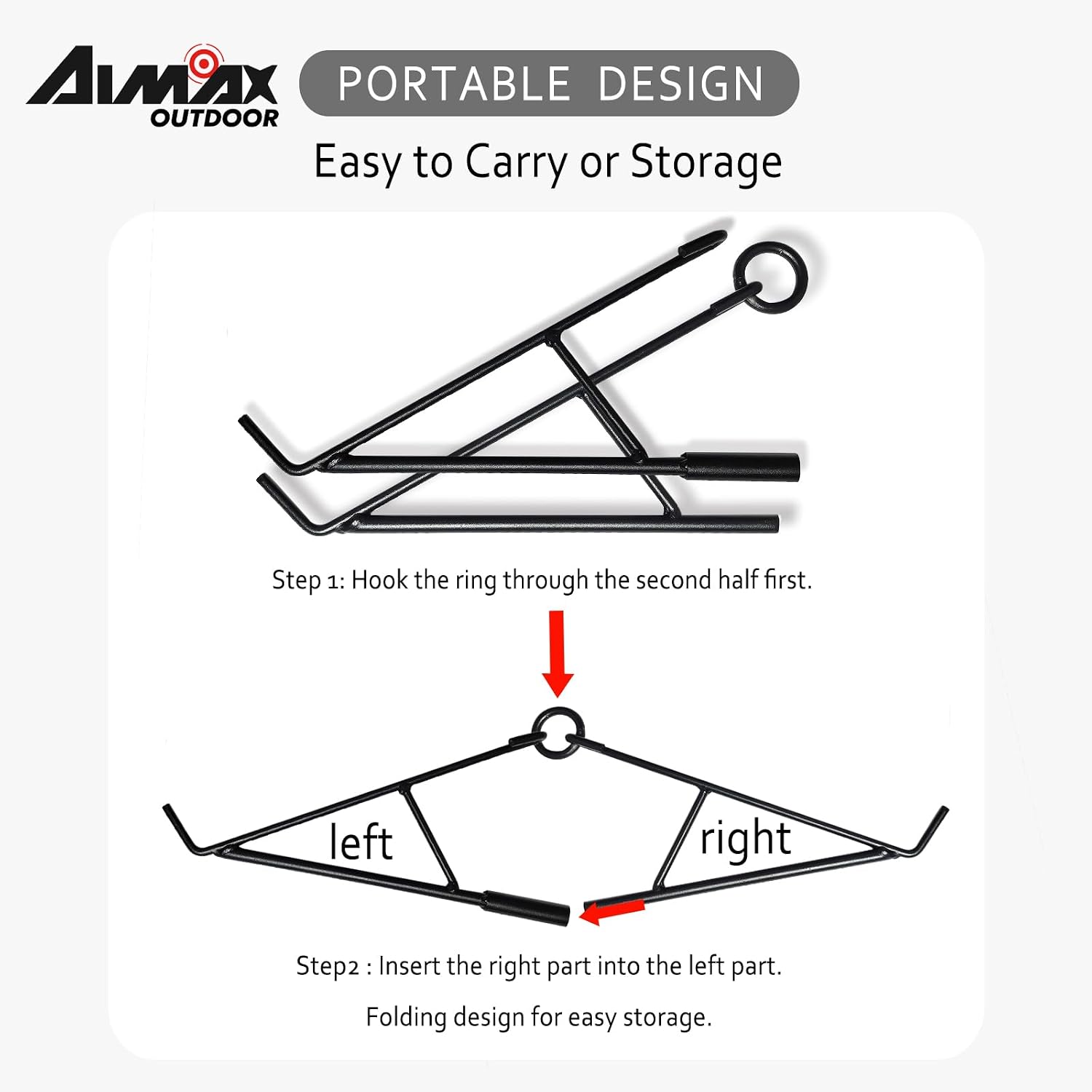 Hunting Game Hoist Gambrel with Elk Hoist Dual Pulley Lift System and Deer Hanger, Hunting Game Hanging Kit for Deer