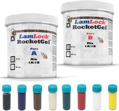 RocketGel 25 Minute Professional Epoxy Countertop Kit for Granite, Tile, and Quartz Countertop Repair Kit, Tile Crack