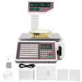 Commercial Price Computing Scale, Label Printing Scale with Barcode Printer Capacity 66 lbs, Accuracy 5 g, Dual