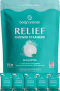 BodyRestore Shower Steamers Aromatherapy, Self Care Gifts, Relief 15 Pack | Birthday Gifts for Women & Men, Spa
