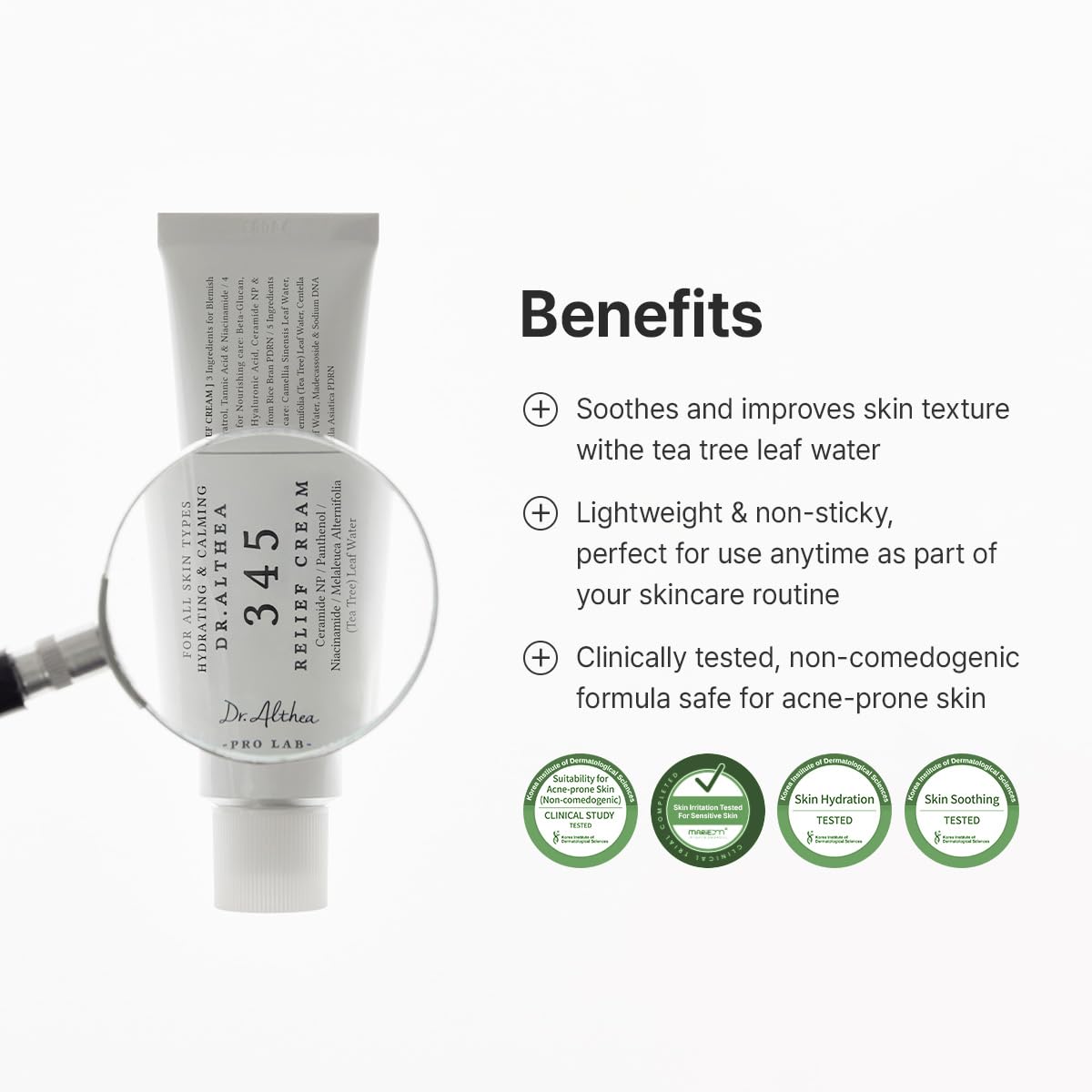 345 Relief Cream | Daily Face Moisturizer for Soothing Recovery and Blemish Care with PDRN & Niacinamide | Korean