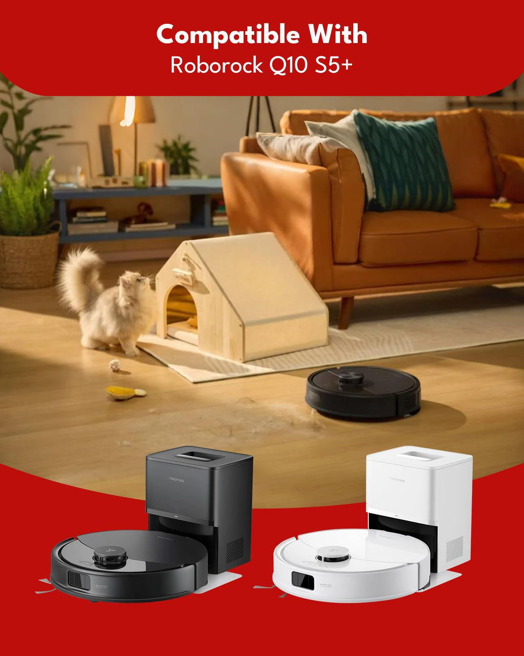 Q10 S5+ Accessories Kit for Roborock Q10 S5+ Robot Vacuum Cleaner