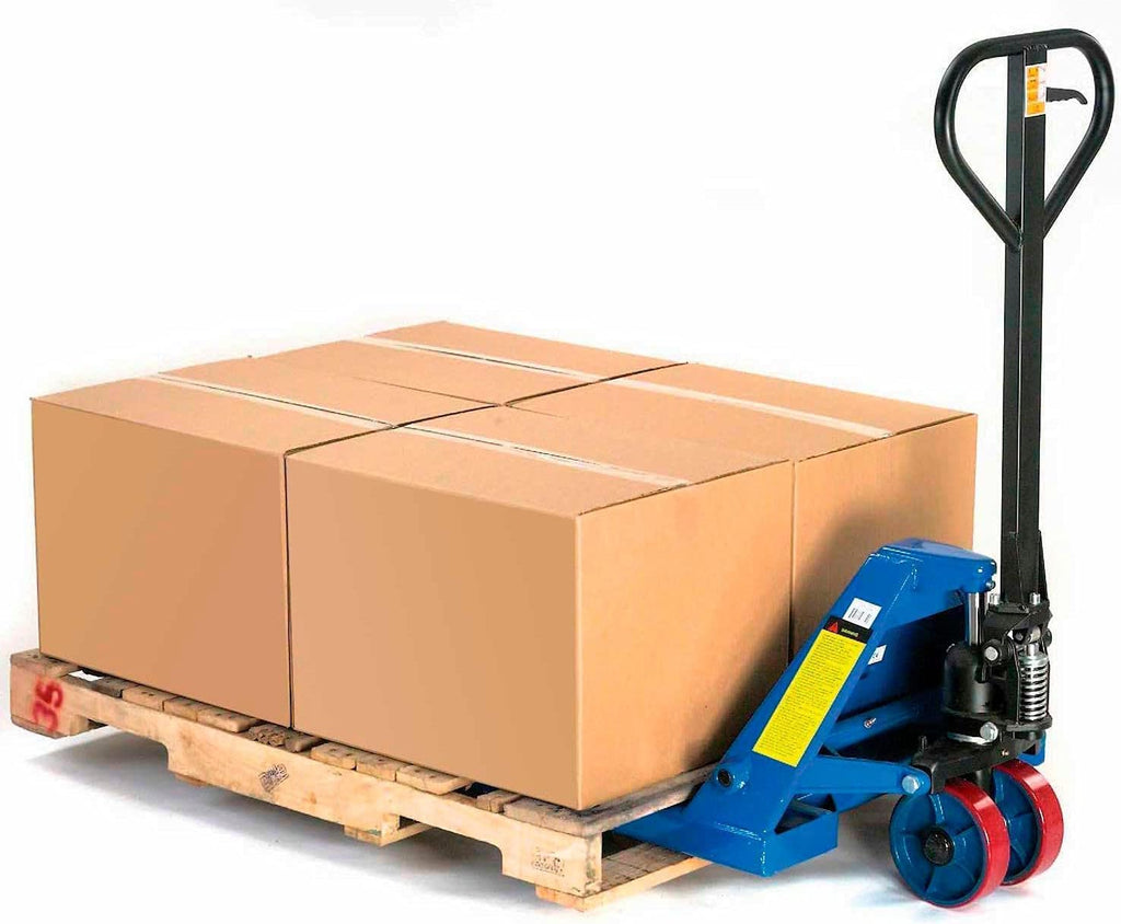 High Capacity Pallet Jack with 27" W x 48" L Forks | 6600 Lb. Capacity, Manual Duty Truck For Warehouse