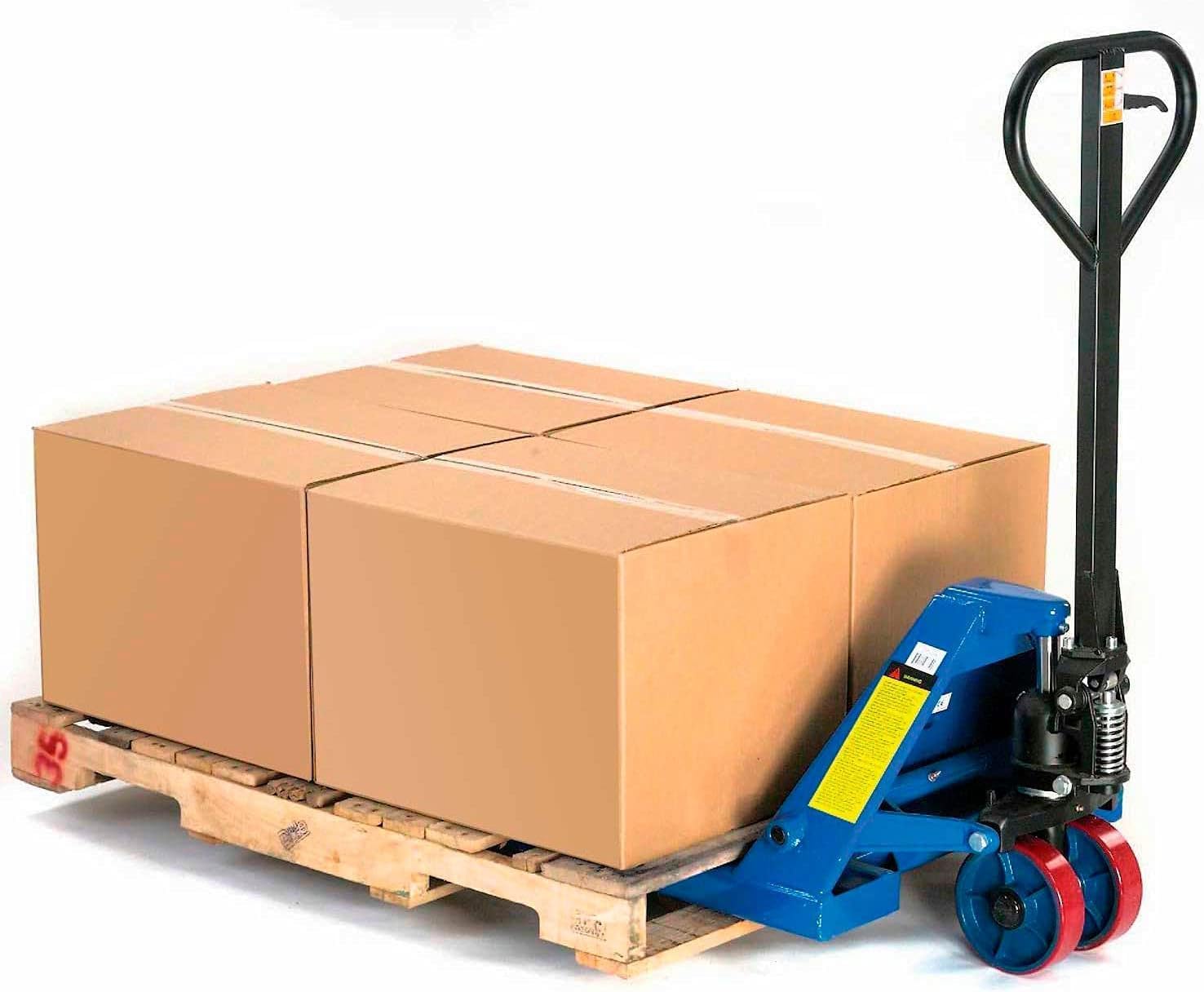 High Capacity Pallet Jack with 27" W x 48" L Forks | 6600 Lb. Capacity, Manual Duty Truck For Warehouse