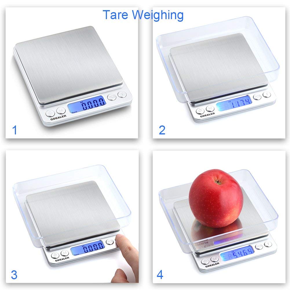 Food Scale, 0.001oz/0.01g Precise Digital Kitchen Scale Gram Scales Weight Food Coffee Scale Digital Scales for