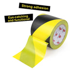 Floor Marking Tape 4 Inch x 108FT Black & Yellow Warning Safety Stripe Tape for Walls, Floors, Pipes, Warterproof