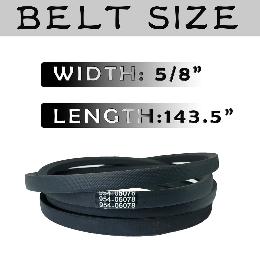 954-05078 Deck Belt Replaces Cub Cadet ZT1-50 Troy Bilt Mustang 50-Inch Deck Belt 754-05078 490-501-C070 / for ZT1 RZT Mustang Zero-Turn Mowers/Aramid Cord / 143.5 inches