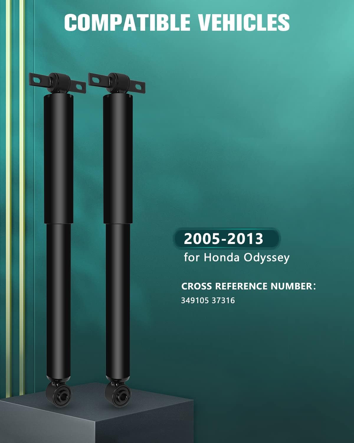 AUTOMUTO 2x Struts Rear Shock Absorbers Fit 2005-2013 for Honda for Odyssey