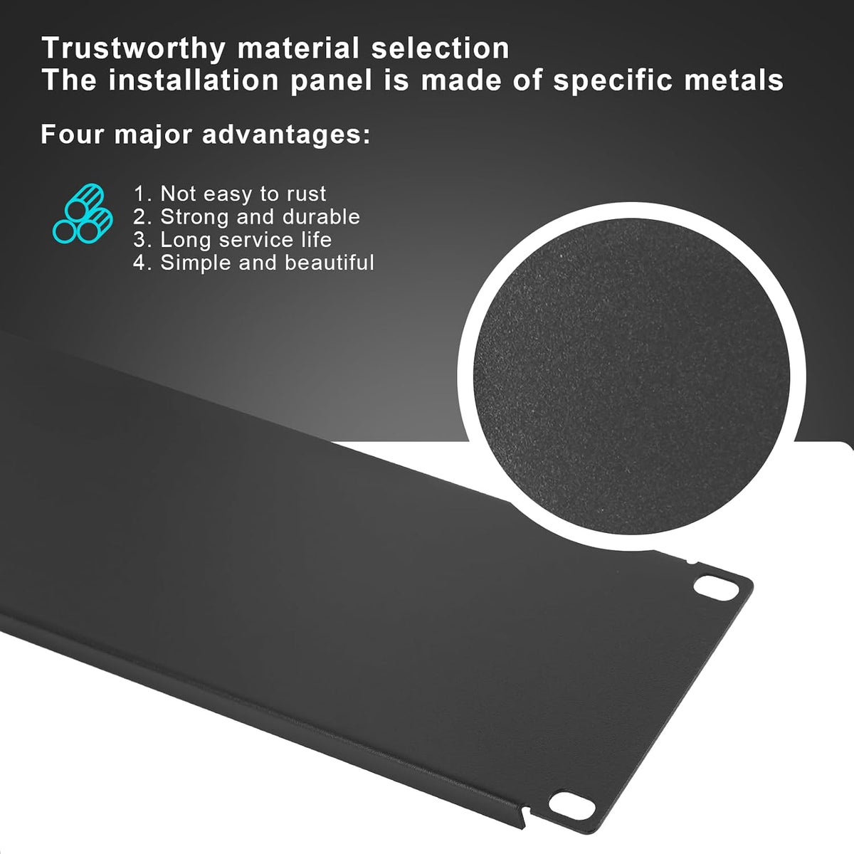 6 Pcs 1U,2U,4U Blank Panel Metal Rack Mount, 19 Inches, Filler Panel Mount Spacer Rack Blanking Panel Kit for Enclosure Server Rack Cabinet Black