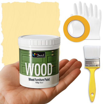 Matte Finish Furniture Paint - 5 Oz Wood Paint for Cabinets, Doors, Tables, and Dressers Refinishing - Water-Based