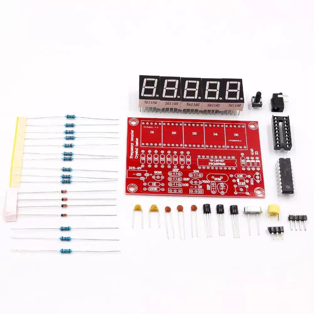 1Hz-50MHz Crystal Oscillator Tester DIY Kit, Digital LED Frequency Counter Cymometer Measurement Module for Electronic Experiment