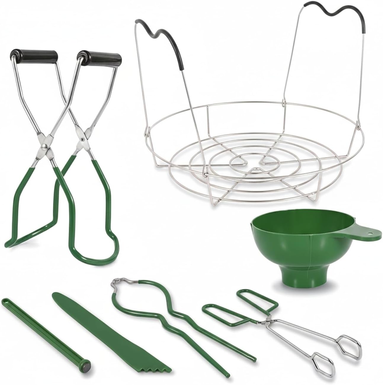 7-Piece Canning Tool Set for Home Food Preservation, PP Plastic Kit with Jar Lifter, Funnel, and Magnetic Lid Wand