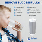 Refresh Refrigerator Water Filter Replacement for Frigidaire WF1CB, 4-Pack