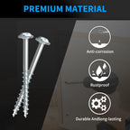 Pocket Hole Screws #8 x 1-1/4 Inch, 600PCS, Interior Pocket Screws