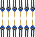 12 Packs Garden Pruning Shears with Curved Blades Trimming Scissors, Gardening Hand Pruning Snips Titanium Coated