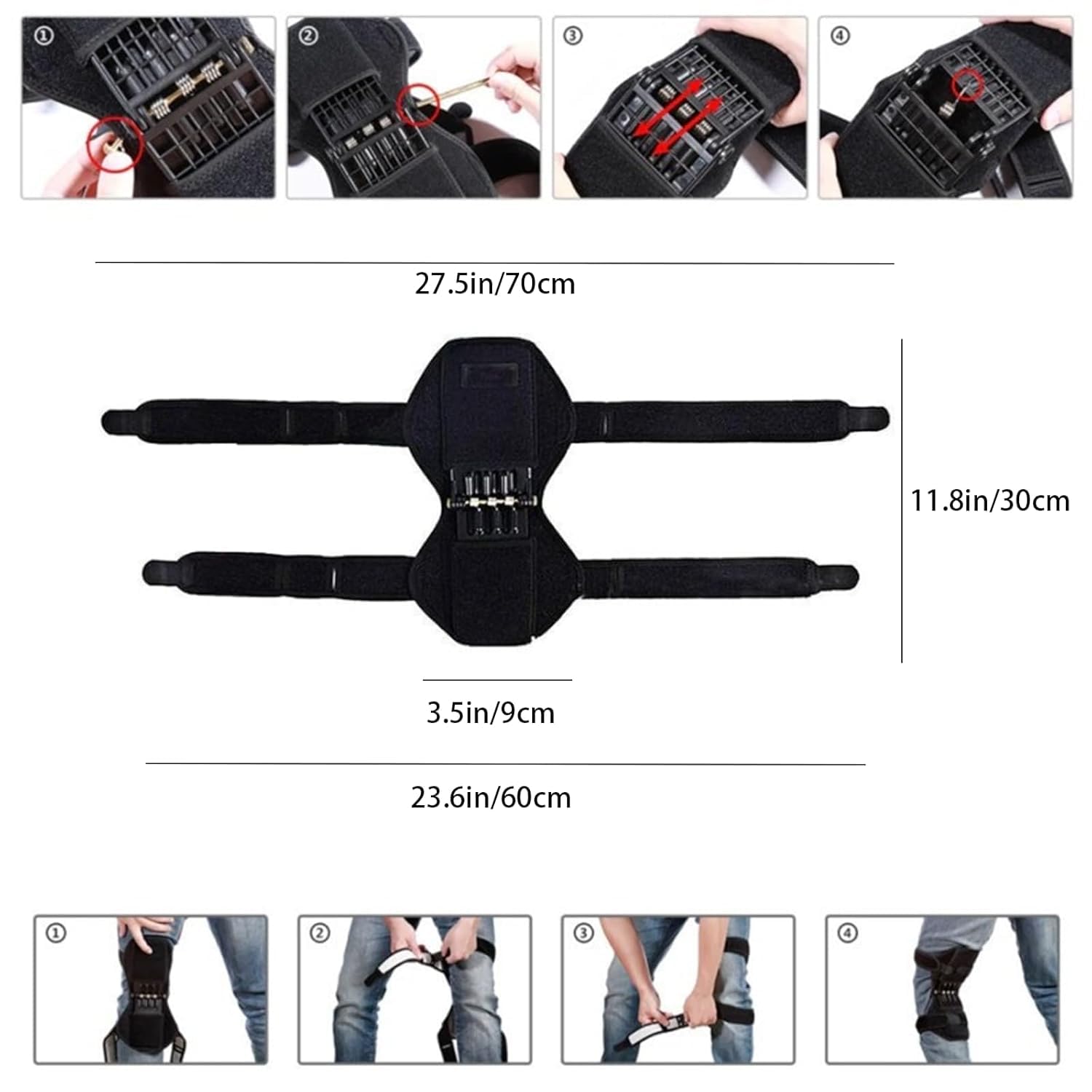 Sports Knee Braces Lightweight,Adjustable Knee Stabilizer Pads for Men Women weak Legs